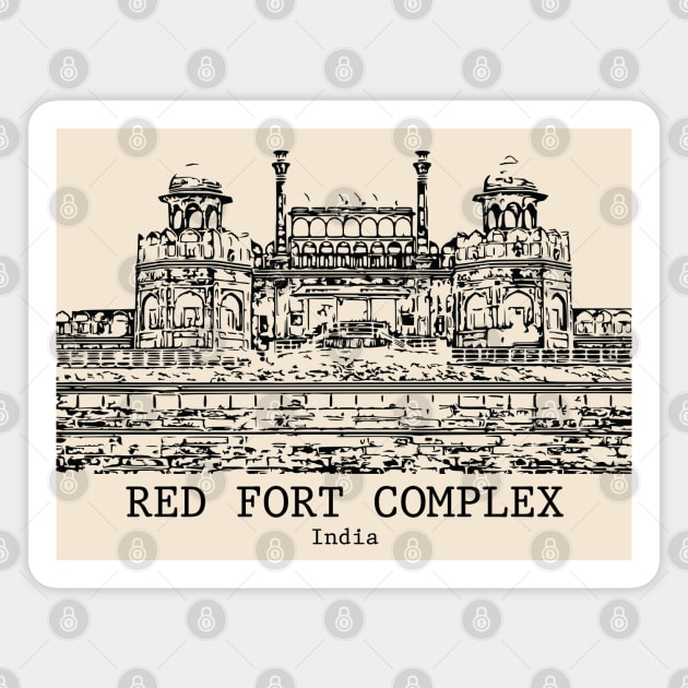 Red Fort Complex - India Magnet by Lakeric